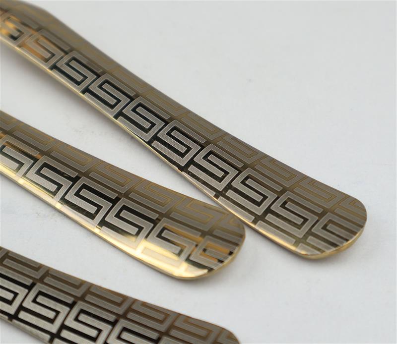 Stainless Steel PVD Gold Plated Cutlery Set 28 Pcs With Stand - Versace Design