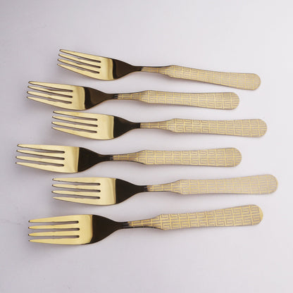 Chef Stainless Steel 28 Pcs PVD Coating Gold Plated Cutlery Gift Box Set - Versace Design