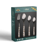 Chef Stainless Steel 28 Pcs PVD Coating Gold Plated Cutlery Gift Box Set - Versace Design