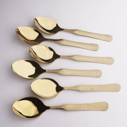 Chef Stainless Steel 28 Pcs PVD Coating Gold Plated Cutlery Gift Box Set - Versace Design