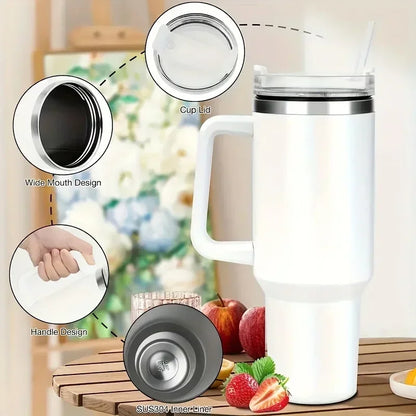1200 ml Tumbler with Handle Straw