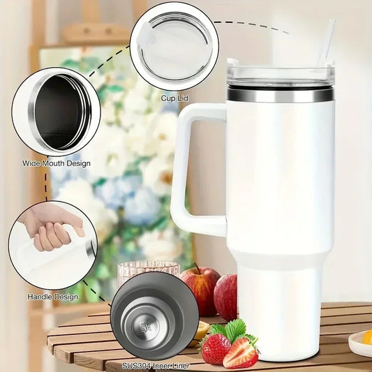 1200 ml Tumbler with Handle Straw