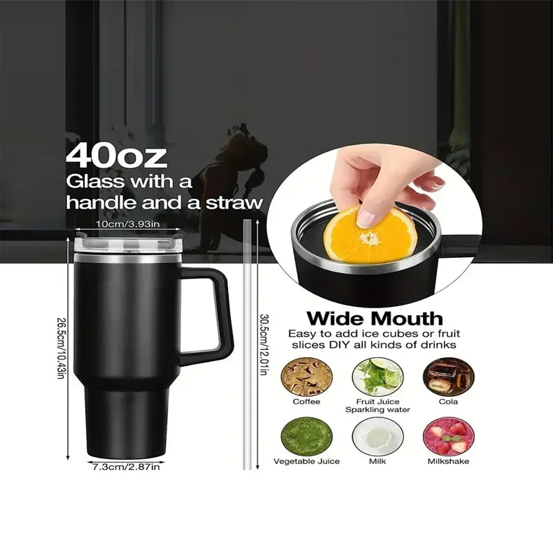 1200 ml Tumbler with Handle Straw