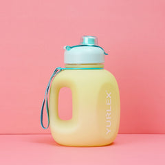 Portable Gradient Color Sports Water Bottle with Handle