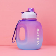 Portable Gradient Color Sports Water Bottle with Handle