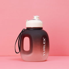 Portable Gradient Color Sports Water Bottle with Handle